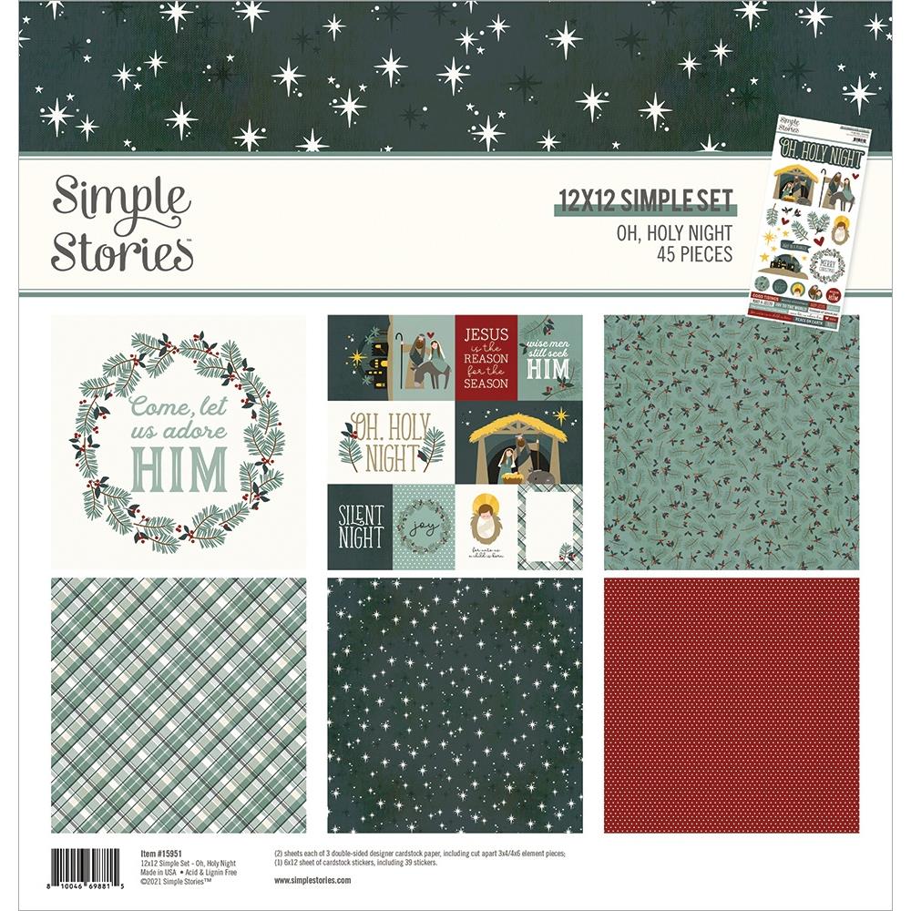 Simple Stories Collection Kit 12"X12" - Oh, Holy Night