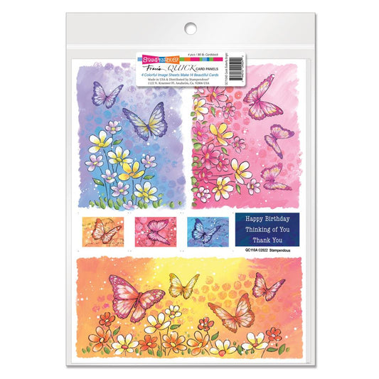 Stampendous Quick Card Panels - Butterfly Bright