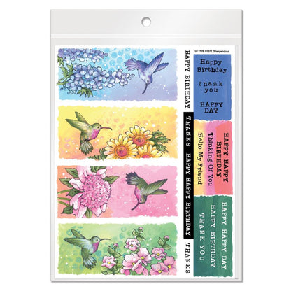Stampendous Quick Card Panels - Hummingbird Bright