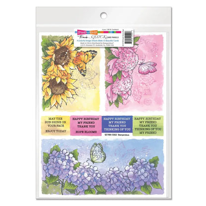 Stampendous Wings of Flight Card Panels - Butterflies & Flowers