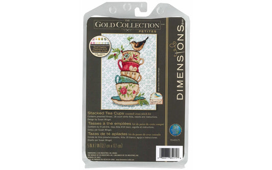 Dimensions Cross Stitch Kit 5x7" Tea Cups