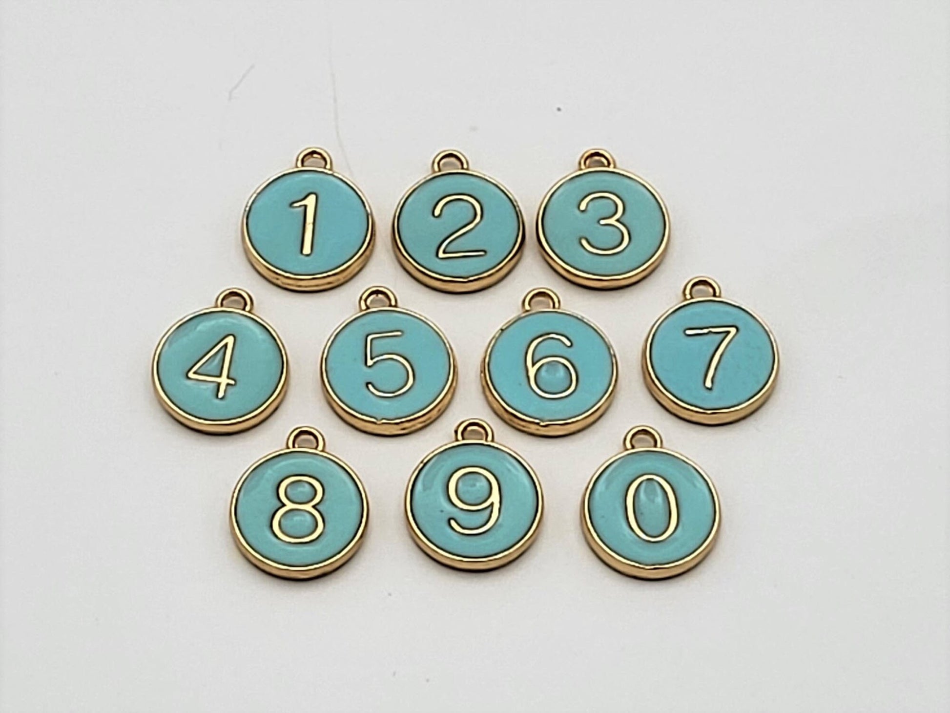 Number Stitch Marker for knitting and crochet, 0-9 Enamel Charms multi-colors | row counter, crochet hook marker, crochet stitch marker
