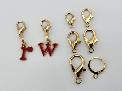 Right and Wrong Stitch Markers for knitting and crochet, multi-colored letters | crochet marker, crochet accessories