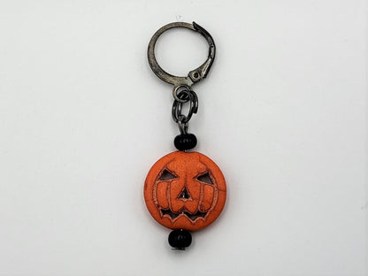 Halloween pumpkin Stitch Markers for Knitting 3pc | Crochet stitch marker, progress keeper, project bag charm, crochet accessory