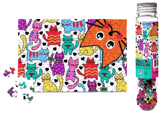 Micro Puzzles - Brian's Worst Nightmare cats, small 4x6" jigsaw puzzle, 150 pieces
