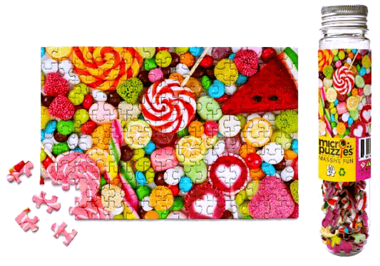 Micro Puzzles - Candy, small 4x6" jigsaw puzzle, 150 pieces