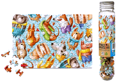 Micro Puzzles - Dogs - Who's A Good Boy, small 4x6" jigsaw puzzle, 150 pieces