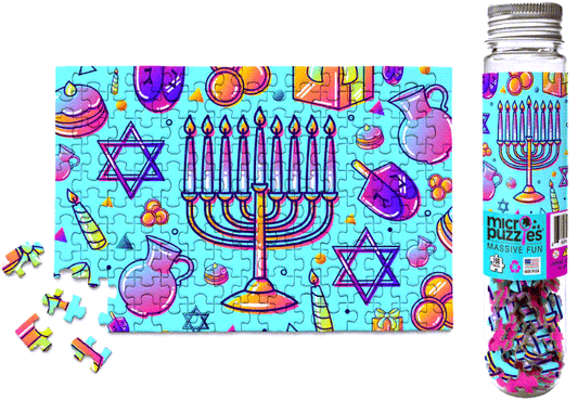 Micro Puzzles - Holidays - Hanukkah - Festival of Lights 4x6" frameable mini puzzle