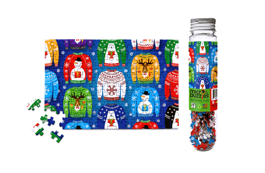 Micro Puzzles - Holidays - Sweata Weatha Ugly Sweater, small 4x6" jigsaw puzzle, 150 pieces