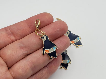 Stitch Markers, 4pc Summer Penguins