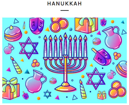 Micro Puzzles - Holidays - Hanukkah - Festival of Lights, small 4x6" jigsaw puzzle, 150 pieces