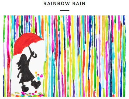 Micro Puzzles - Rainbow Rain, small 4x6" jigsaw puzzle, 150 pieces