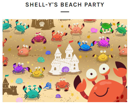 Micro Puzzles - Shell-y's Beach Party, small 4x6" jigsaw puzzle, 150 pieces